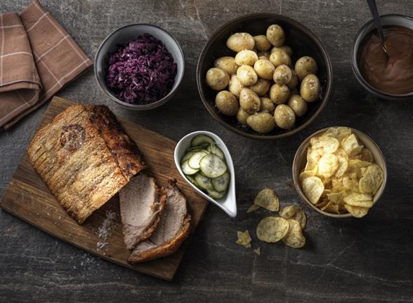 Flæskestegs menu