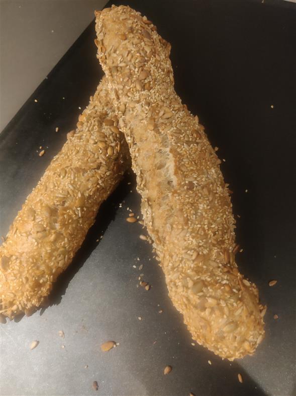græskar/Solsikke surdejsbaguette